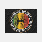 Opgeleid Gemotiveerd Verheven Melanated Bhm Afro B Fleece Deken (Voorkant (Horizontaal))