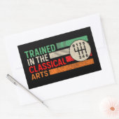 Opgeleid in de klassieke kunst Handleiding Transmi Rechthoekige Sticker (Envelop)