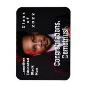 Opgeleid zwart Man 2022 Afstuderen Foto Magneet (Verticaal)