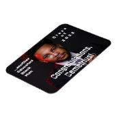 Opgeleid zwart Man 2022 Afstuderen Foto Magneet (Linkerzijde)