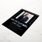 Opgeleid zwart Man 2022 Afstuderen Uitnodiging (Gedraaid)