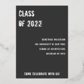 Opgeleid zwart Man 2022 Afstuderen Uitnodiging (Achterkant)