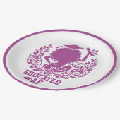 "Opgeleide AF" Twerk Team Magenta Afstudeerfeest Papieren Bordje (Gekanteld)