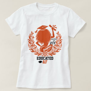 "Opgeleide AF" Twerk Team Oranje afstudeerfeest T-shirt