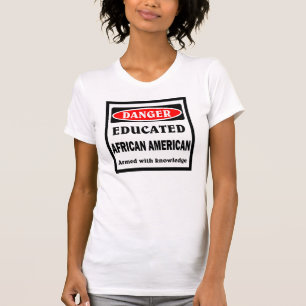 Opgeleide Afrikaanse Amerikaan. T-shirt