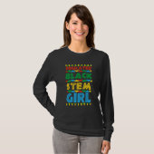 Opgeleide Black STEM Girl Science Technology Engin T-shirt (Voorkant volledig)