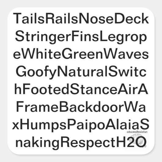 opgeleide brainfart Respect Water Sticker (Voorkant)