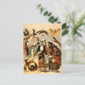 opgeleide Circus Dog Act Trick Dogs1899 Briefkaart (Staand voorkant)