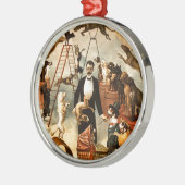  opgeleide Circus Dog Act Trick Dogs1899 Metalen Ornament (Links)
