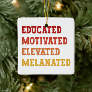 Opgeleide Gemotiveerde Gemelaneerde Leraar Cool Keramisch Ornament