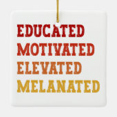 Opgeleide Gemotiveerde Gemelaneerde Leraar Cool Keramisch Ornament (Achterkant)