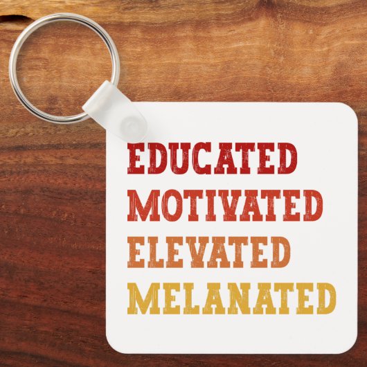 Opgeleide Gemotiveerde Gemelaneerde Leraar Cool Sleutelhanger (Voorkant)