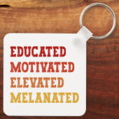 Opgeleide Gemotiveerde Gemelaneerde Leraar Cool Sleutelhanger (Achterkant)