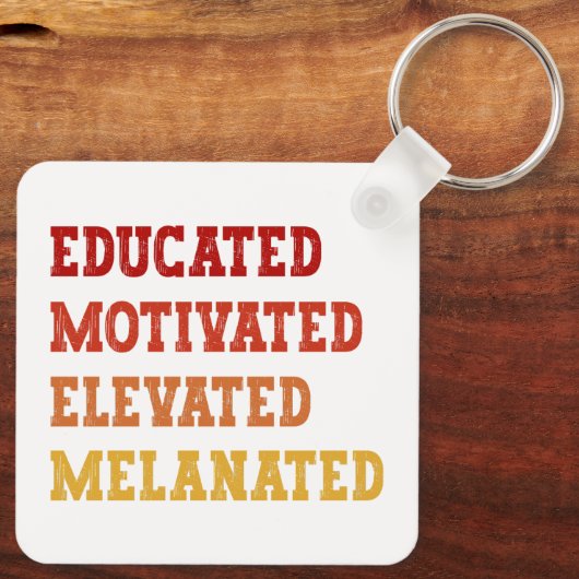 Opgeleide Gemotiveerde Gemelaneerde Leraar Cool Sleutelhanger (Achterkant)