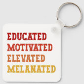 Opgeleide Gemotiveerde Gemelaneerde Leraar Cool Sleutelhanger (Achterkant)