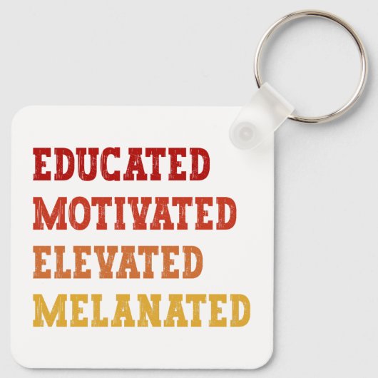 Opgeleide Gemotiveerde Gemelaneerde Leraar Cool Sleutelhanger (Achterkant)