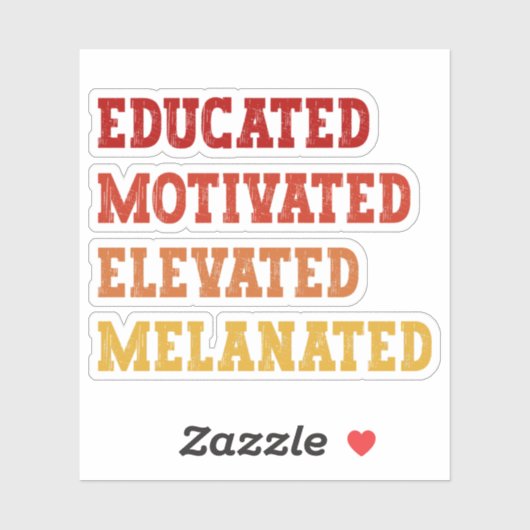 Opgeleide Gemotiveerde Gemelaneerde Leraar Cool Sticker (Vel)