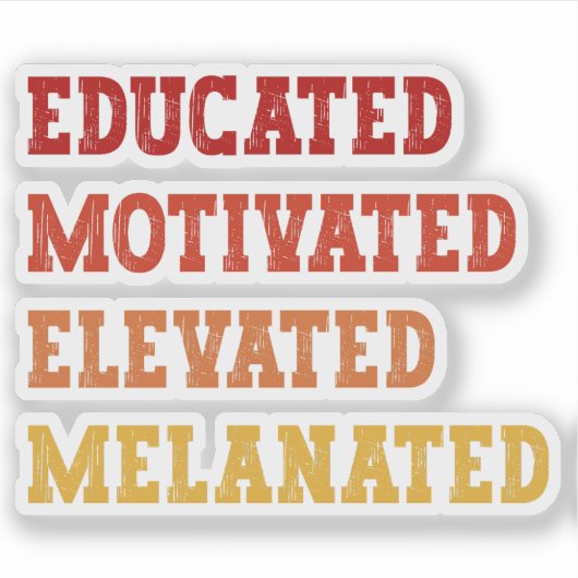 Opgeleide Gemotiveerde Gemelaneerde Leraar Cool Sticker (Voorkant)