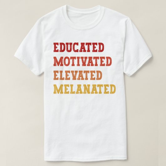 Opgeleide Gemotiveerde Gemelaneerde Leraar Cool T-shirt (Design voorkant)
