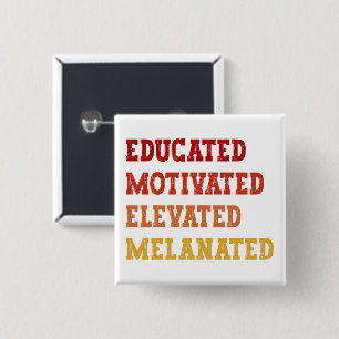 Opgeleide Gemotiveerde Gemelaneerde Leraar Cool Vierkante Button 5,1 Cm