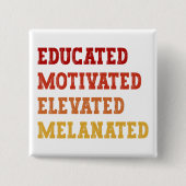 Opgeleide Gemotiveerde Gemelaneerde Leraar Cool Vierkante Button 5,1 Cm (Voorkant)