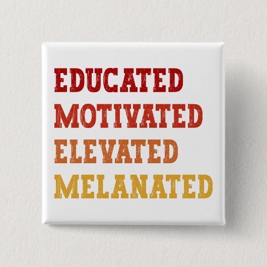 Opgeleide Gemotiveerde Gemelaneerde Leraar Cool Vierkante Button 5,1 Cm (Voorkant)