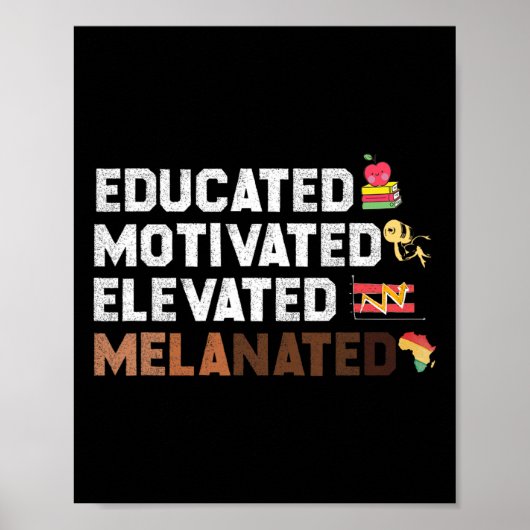Opgeleide Gemotiveerde Verhoogde GeMelaneerde Afri Poster (Voorkant)