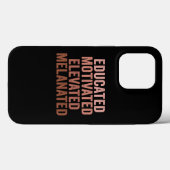 Opgeleide Gemotiveerde verhoogde Melanated Black P Case-Mate iPhone Case (Achterkant (horizontaal))