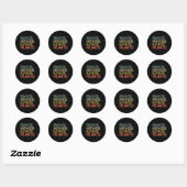 Opgeleide Gemotiveerde Verhoogde Melaned Juneteent Ronde Sticker (Vel)