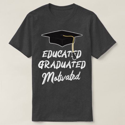 Opgeleide Gerichte Motivated Afstuderen Promotion T-shirt (Design voorkant)