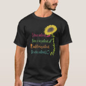 Opgeleide gevaccineerde cafeïneerde speciale leraa t-shirt (Voorkant)