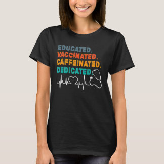 Opgeleide gevaccineerde cafeïnevrije gecrediteerde t-shirt