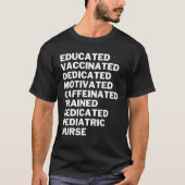 Opgeleide gevaccineerde cafeïnevrije specifieke pe t-shirt (Voorkant)
