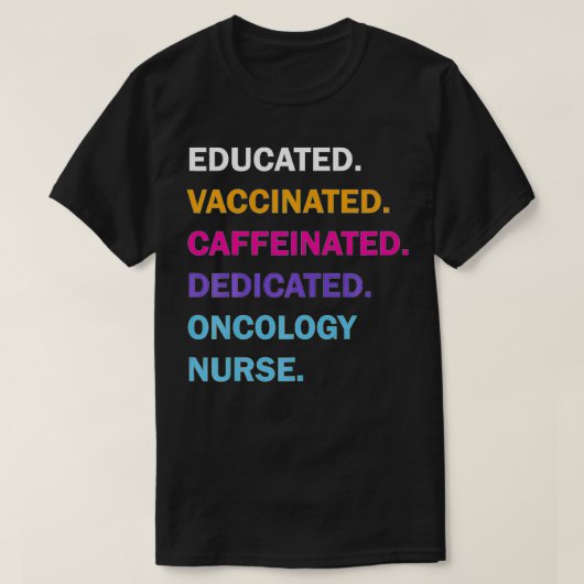 Opgeleide gevaccineerde gecaëerde specifieke oncol t-shirt (Design voorkant)