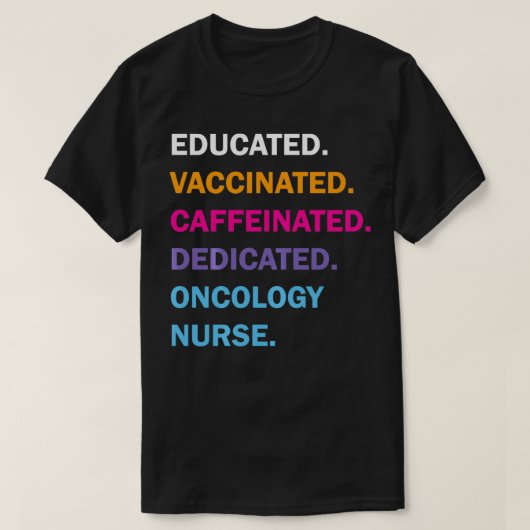 Opgeleide gevaccineerde gecaëerde specifieke oncol t-shirt (Design voorkant)