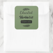 Opgeleide Herboristen natuurlijke geneeskunde Vierkante Sticker (Tas)