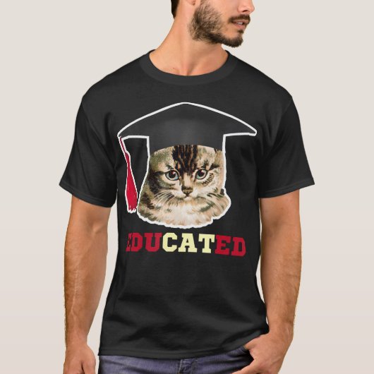 Opgeleide kat in de kast van de Korrel Funny Afstu T-shirt (Voorkant)
