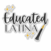 Opgeleide Latina met sterren en Tassel Sticker (Voorkant)