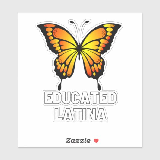 Opgeleide Latina met vlinder Sticker (Vel)