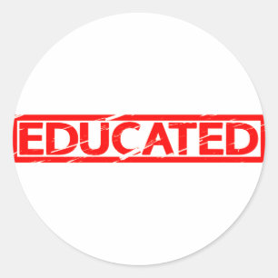 Opgeleide stempel ronde sticker