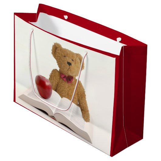 Opgeleide Teddy Bear Large Cadeautasje (Voorkant Gekanteld)
