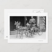 Opgeleide verdier, geërfd met een opgerold hok op  briefkaart (Voorkant / Achterkant)