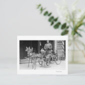 Opgeleide verdier, geërfd met een opgerold hok op  briefkaart (Staand voorkant)