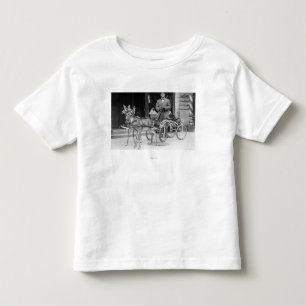 Opgeleide verdier, geërfd met een opgerold hok op kinder shirts