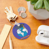 Opgeleide wereld sleutelhanger