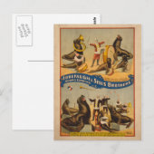 Opgeleide zegels Circus Poster - Forepaugh & Sells Briefkaart (Voorkant / Achterkant)