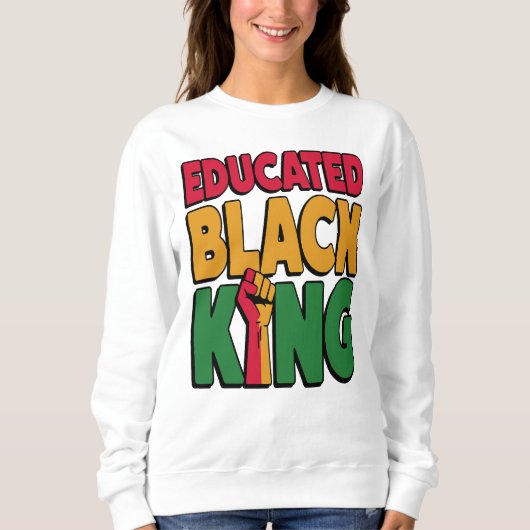 Opgeleide zwarte koning, Inspirerend Trui (Voorkant)