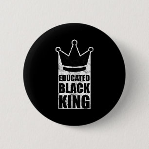 Opgeleide Zwarte Koning Martin Luther King Dag Men Ronde Button 5,7 Cm
