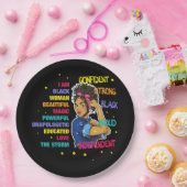 Opgeleide zwarte meisje magie 77 papieren bordje (Feest)