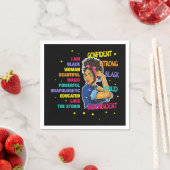 Opgeleide zwarte meisje magie 77 servet (Insitu)